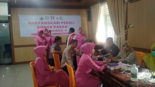 PMI Dampingi Kegiatan Donor Darah Polres Bungo dalam Rangka HUT Bhayangkara ke-77