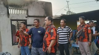 Turut Berempati, Pemuda Pancasila Bungo Bantu Korban Kebakaran Rumah