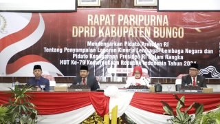 Pemkab Bungo Bersama Pimpinan DPRD Dengarkan Langsung Pidato Presiden Dari Gedung MPR RI